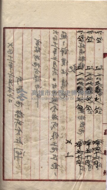 罹災救助基金所屬地交換書類
（高雄市高雄字哨船頭）藏品圖，第68張