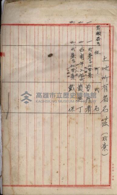 鐵道部買收用地（三塊厝、枋寮、佳冬）
（鐵道部十八之十一）藏品圖，第69張