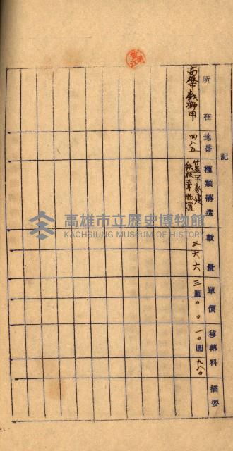 重工業用地買收書類（戲獅甲、前鎮）藏品圖，第71張