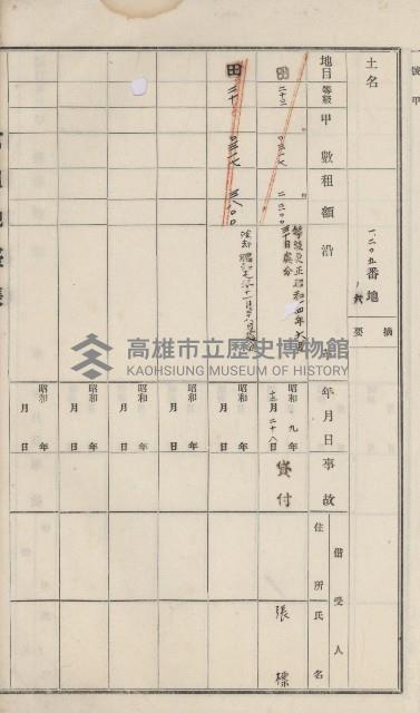 杉林庄官租地臺帳（二冊之內第二號）藏品圖，第369張