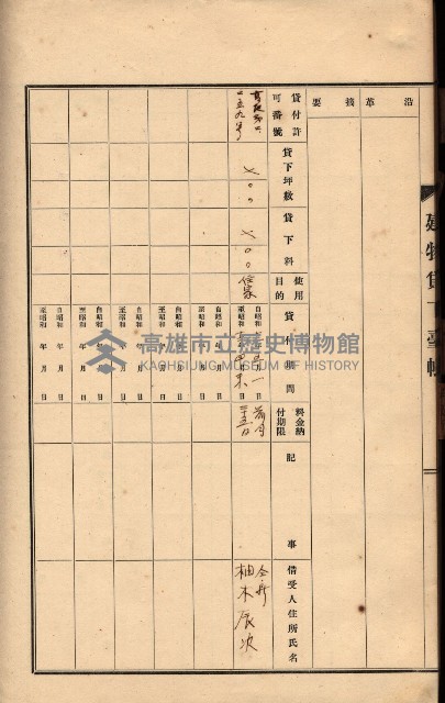 州所屬建物貸下臺帳（高雄州）藏品圖，第129張