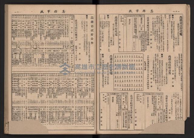 《高雄市政》合訂本第二冊（26期-50期）藏品圖，第28張