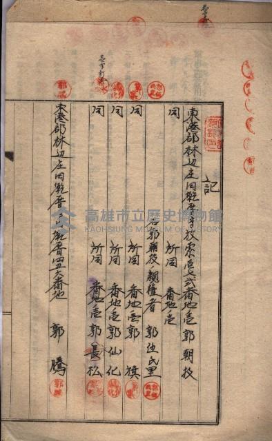 海軍土地借上契約書
（施設部長印捺印済）藏品圖，第409張