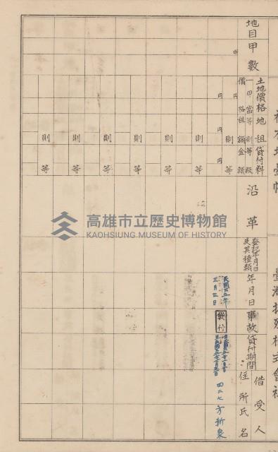 臺灣拓殖株式會社鳳山社有地臺帳（全一冊）藏品圖，第109張