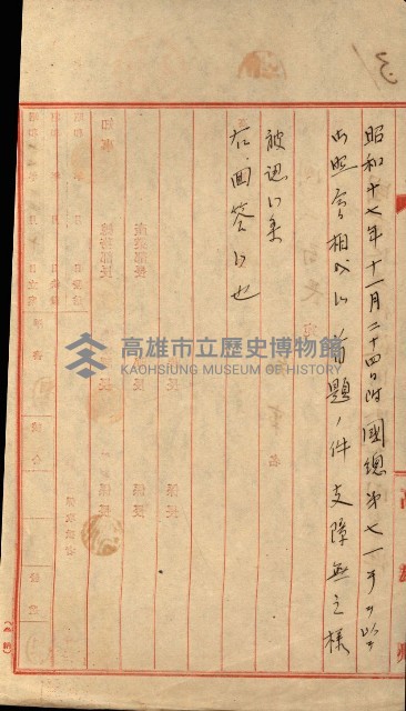 國有地無償使用二關スル件
（高雄市旗後町、岡山拕子）藏品圖，第9張