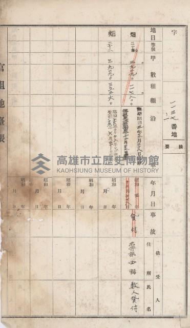 阿蓮庄官租地臺帳（十六冊之內第七號）藏品圖，第9張