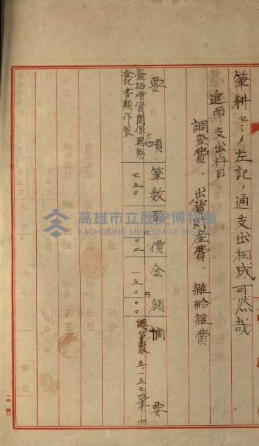 官有地整理費豫算關係書類
（地理系）藏品圖，第9張