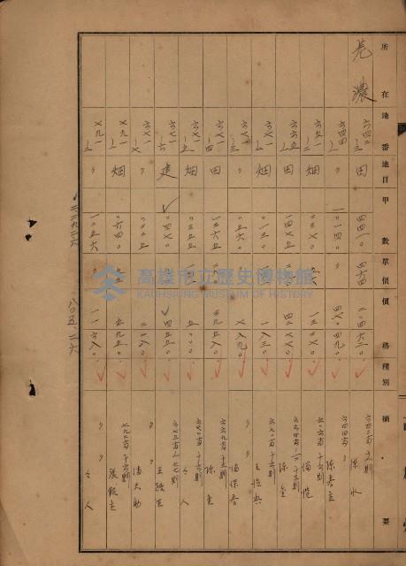 旗山郡（官有地價格一筆限調書）藏品圖，第118張
