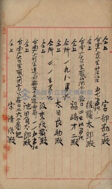 法人登記、申請書、通知書、屆書
附屬書類綴込帳
（申法第六號）藏品圖，第119張