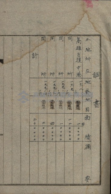 高雄州土地利用協會書類綴
（海軍用地使用許可關係）藏品圖，第119張