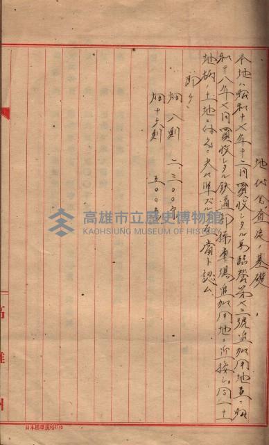 高臨營第一號ノ內十三第（6）號用地買收
（後勁字月眉）藏品圖，第19張