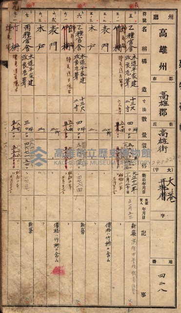 建物臺帳（高雄市－州有官舍）藏品圖，第19張