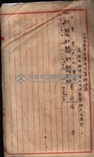 林德官土地區劃整理關係
（林德官、五塊厝關係－九之九）藏品圖，第21張