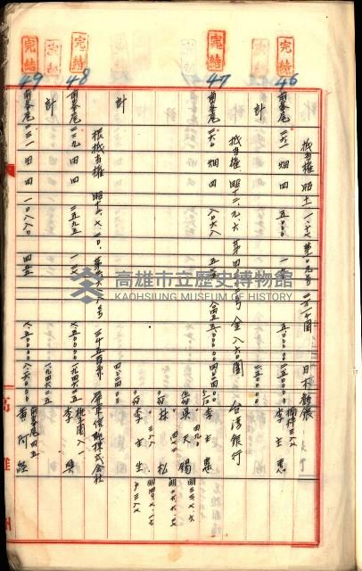 買收調書－左營、前峰尾、埤子頭、內惟
（買收關係－卅八之十）藏品圖，第19張
