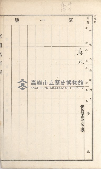 湖內庄官租名寄帳（六冊之內第八號）藏品圖，第19張
