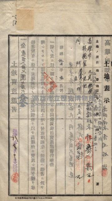 林德宮、五塊厝登記濟證綴
（林德官、五塊厝關係－九之三）藏品圖，第259張