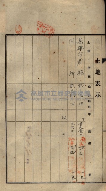公共用地賣渡承諾書綴、賣渡證書（戲獅甲前鎮）藏品圖，第259張