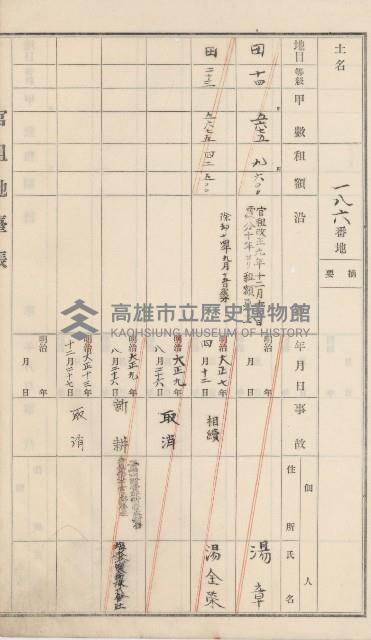 杉林庄官租地臺帳（二冊之內第二號）藏品圖，第59張