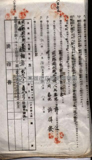 海軍土地借上契約書
（施設部長印捺印済）藏品圖，第359張