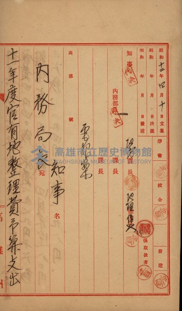 官有地整理費豫算關係書類
（地理系）藏品圖，第254張