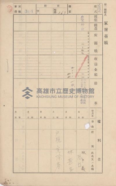 鳳山郡林園庄中芸家屋臺帳（二冊之內第二號）藏品圖，第149張