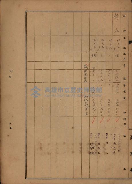 旗山郡（官有地價格一筆限調書）藏品圖，第148張