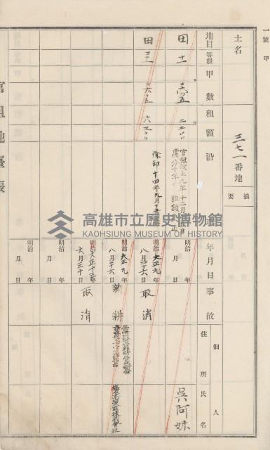 杉林庄官租地臺帳（二冊之內第二號）藏品圖，第149張