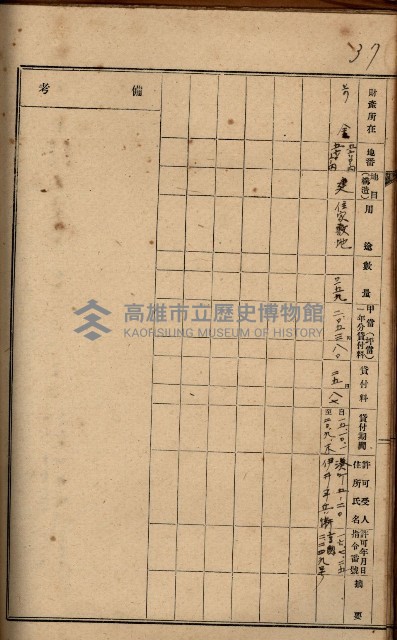罹災救助基金土地貸下許可臺帳
（高雄州高雄市）藏品圖，第48張