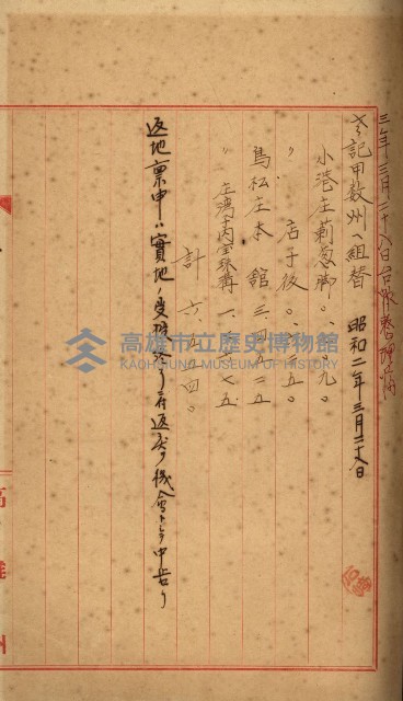 曹公圳使用許可書類（高雄州）藏品圖，第49張