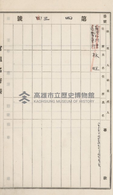 旗山街官租名寄帳（二之一）藏品圖，第50張