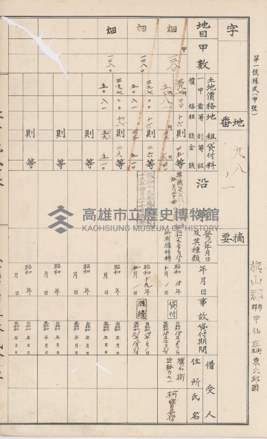 臺灣拓殖株式會社甲仙社有地臺帳（二之二）藏品圖，第49張