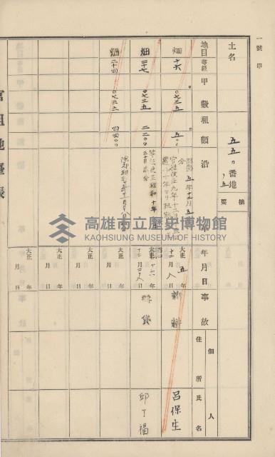 杉林庄官租地臺帳（二冊之內第一號）藏品圖，第49張