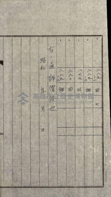 陸軍用地關係綴（評價關係）藏品圖，第364張