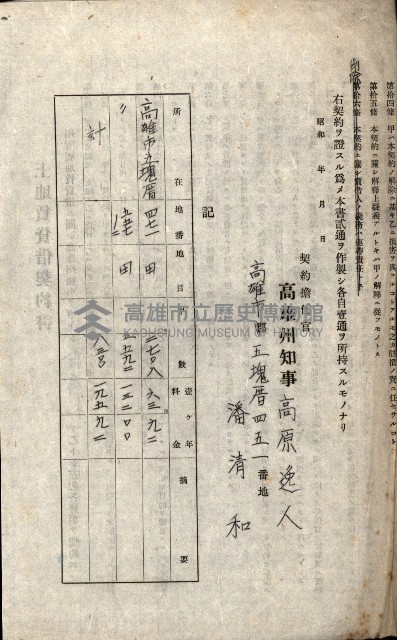 州有地貸付綴（高雄市）藏品圖，第354張