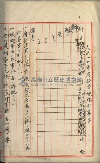 官有地整理費豫算關係書類
（地理系）藏品圖，第508張
