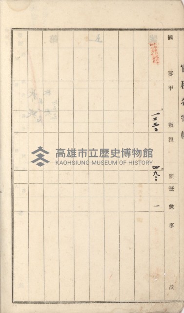 岡山街、楠梓庄官租名寄帳（十六冊之內第四號）藏品圖，第99張