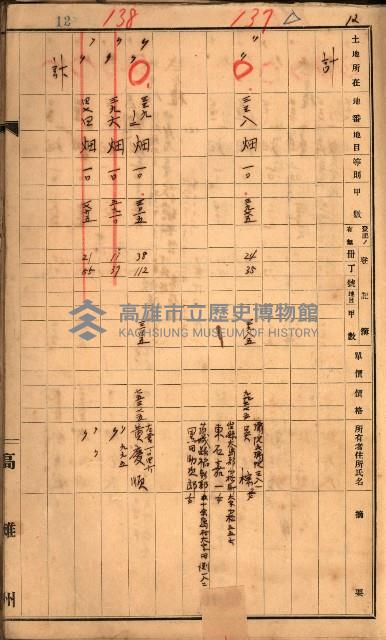 買收調書－左營、前峰尾、埤子頭、內惟
（買收關係－卅八之十）藏品圖，第89張