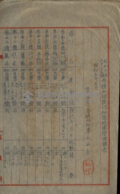 祕密地圖ニ關スル書類（高雄州）藏品圖，第240張