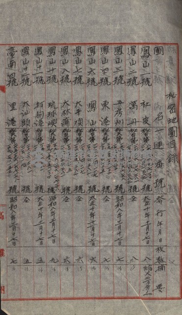 祕密地圖ニ關スル書類（高雄州）藏品圖，第443張