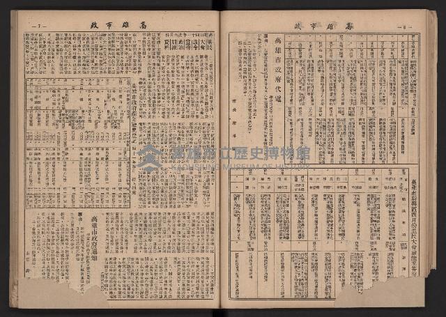 《高雄市政》合訂本第二冊（26期-50期）藏品圖，第38張