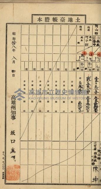 阿公店溪治水工事用地道路寄附願綴藏品圖，第39張