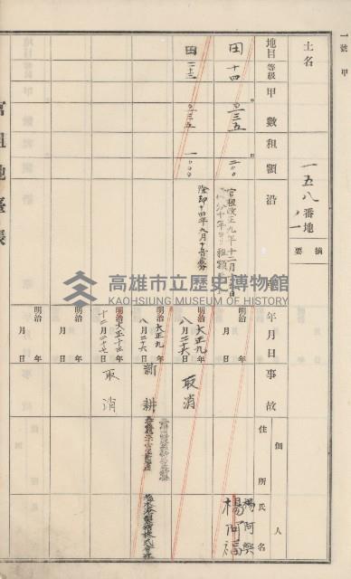 杉林庄官租地臺帳（二冊之內第二號）藏品圖，第39張