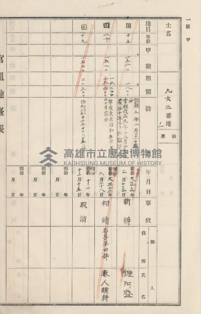美濃庄官租地臺帳（二冊之內第二號）藏品圖，第39張