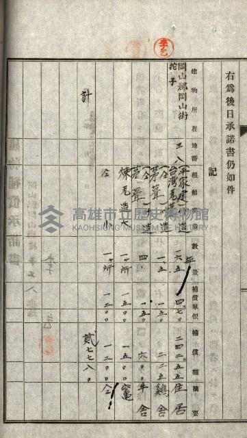 阿公店溪治水工事所地買收綴藏品圖，第39張