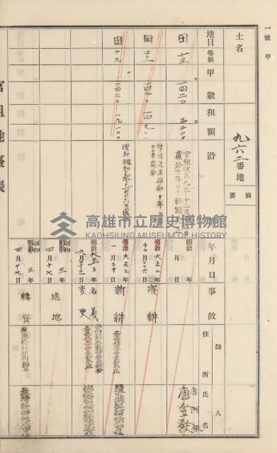 杉林庄官租地臺帳（二冊之內第二號）藏品圖，第339張
