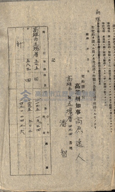 州有地貸付綴（高雄市）藏品圖，第344張