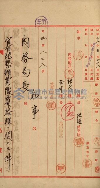 官有地整理費豫算關係書類
（地理系）藏品圖，第284張