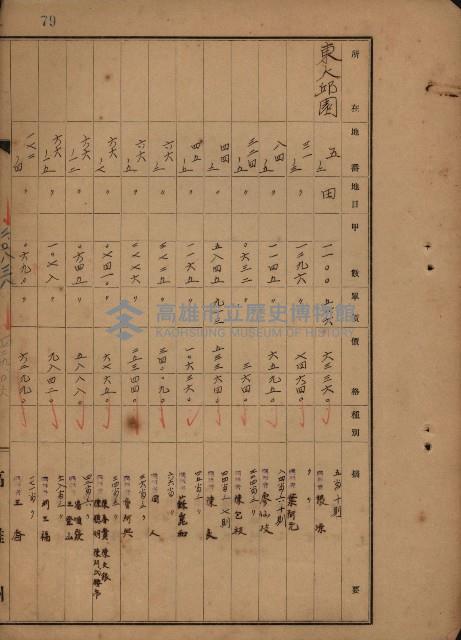 旗山郡（官有地價格一筆限調書）藏品圖，第178張