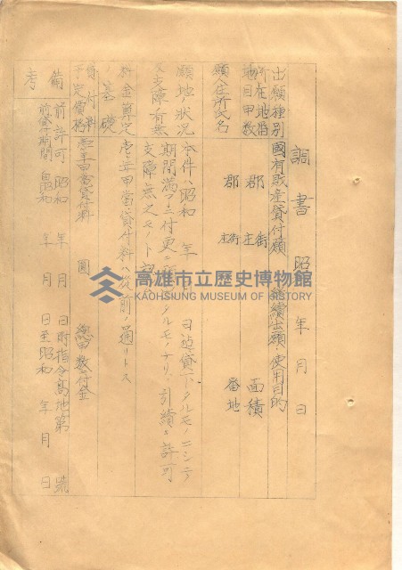 雜書類綴（州有財產係）藏品圖，第179張
