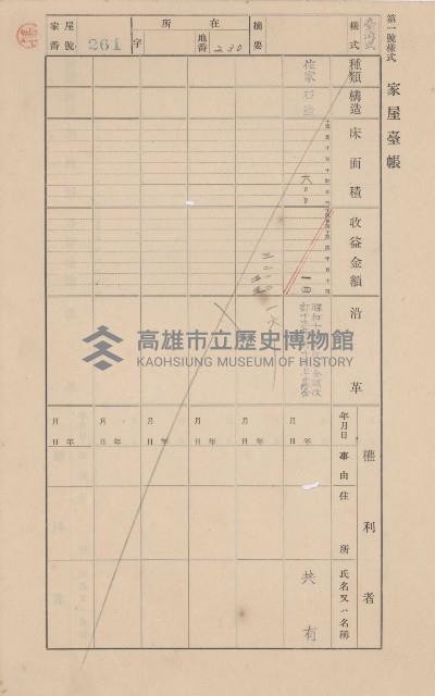 鳳山郡林園庄中芸家屋臺帳（二冊之內第二號）藏品圖，第79張